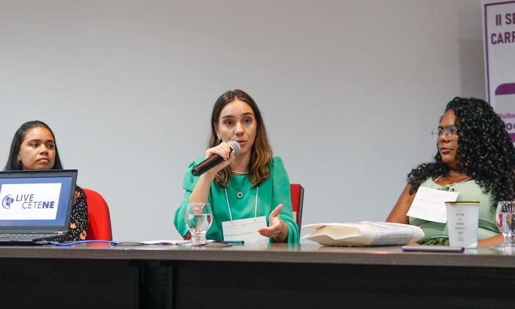 Secretária Joana Portela em evento no Cetene